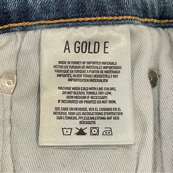 Agolde Sophie Jeans Womens 25 High Rise Slim Fit Cropped Raw Hem Style A018 843 - Picture 4 of 5